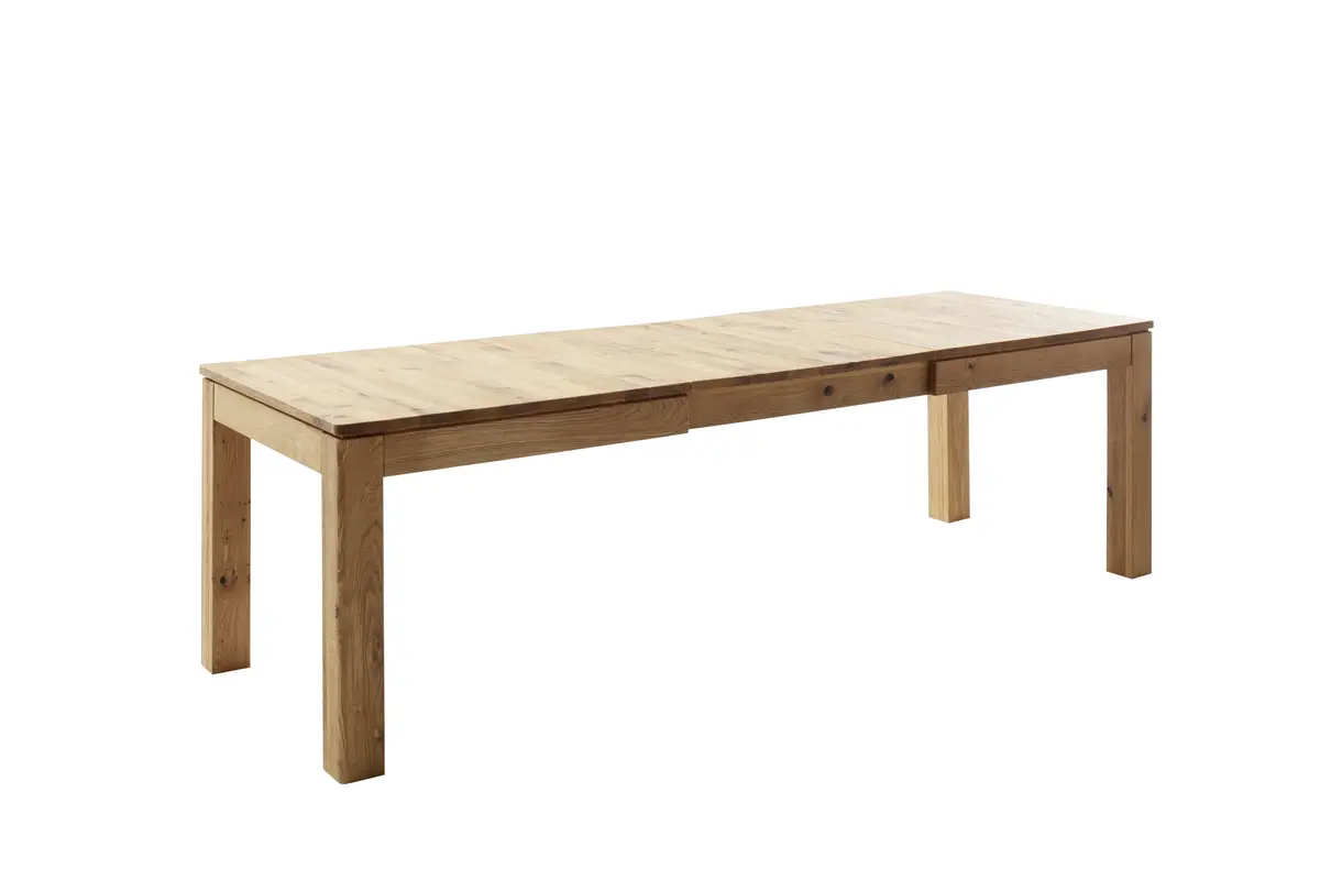 Esstisch - ausziehbar, LB ca. 180 (260) x90 cm, Balkeneiche massiv