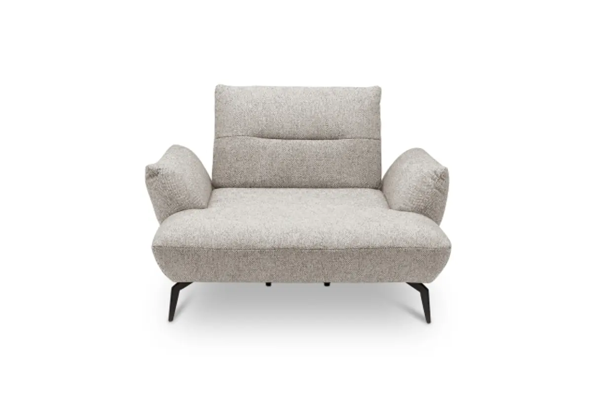 Sessel PAYTON - Loveseat, Stoff, Silbergrau