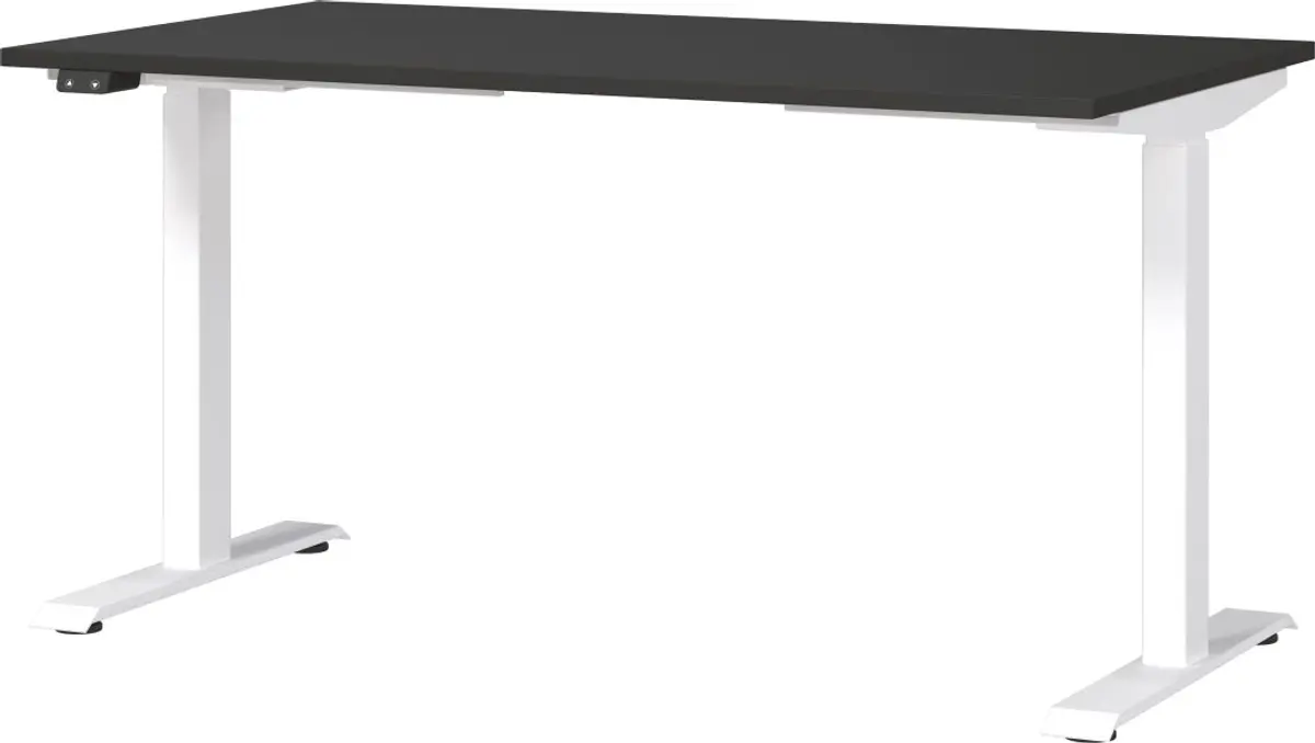 Schreibtisch GELI - B/H/T ca. 140x72-120x80 cm, Graphit