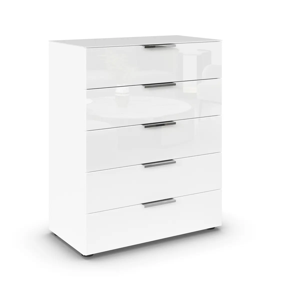 Kommode RIPP- Weiß, Glas, Weiß