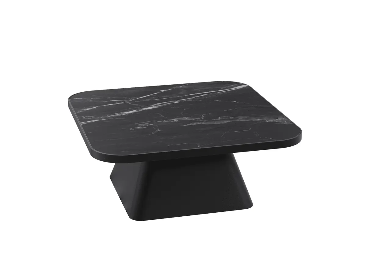 Couchtisch - LBH ca. 80x80 cm, Keramik, Schwarz