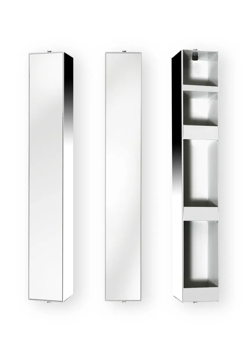 Spiegelschrank - drehbar, B ca. 30 cm, Weiß, Spiegel