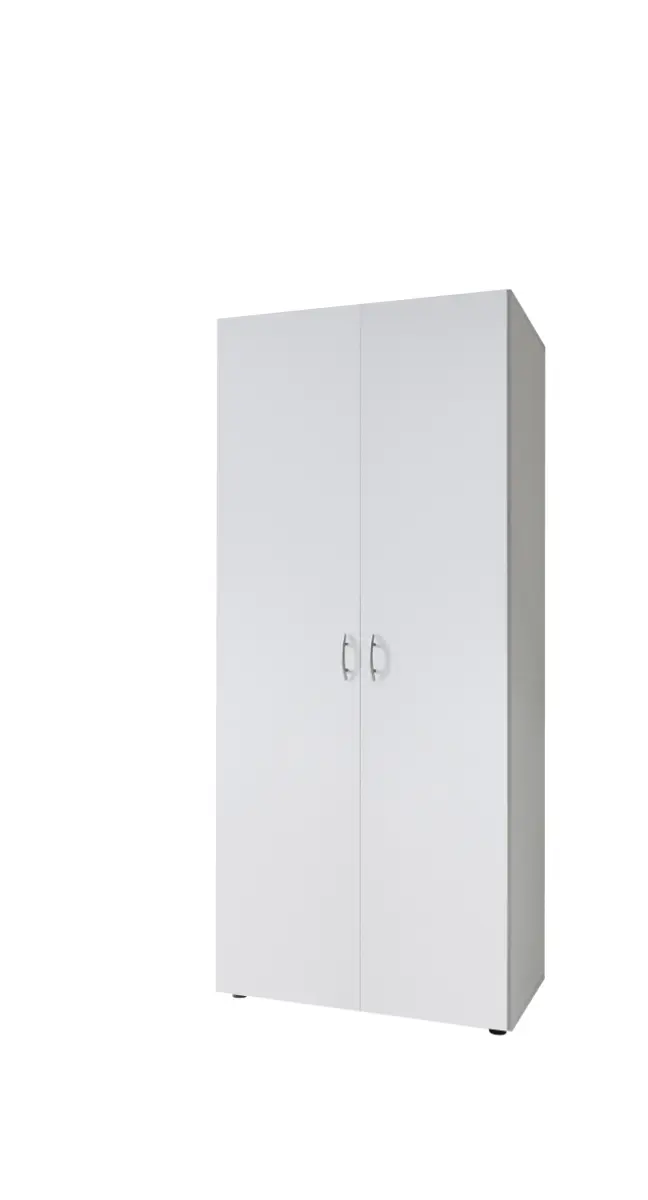 Drehtürenschrank- B ca. 80 cm, Weiß