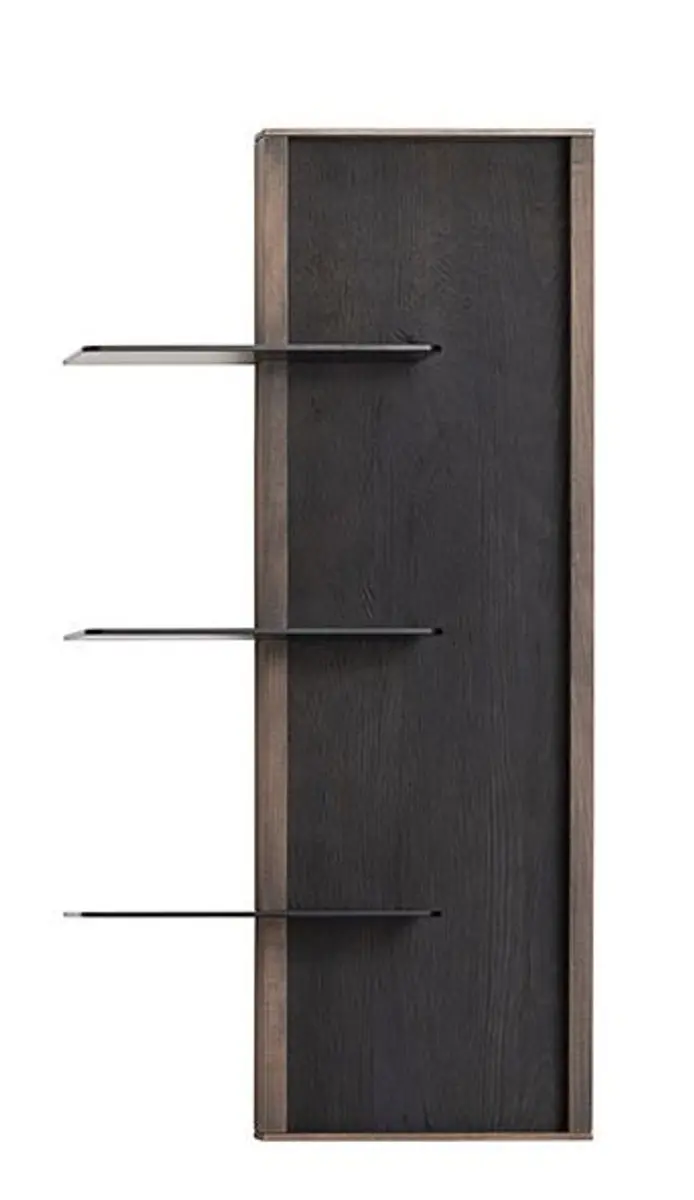 Wandregal Saratoga - rechtsseitig, Buche massiv, silbergrau geölt