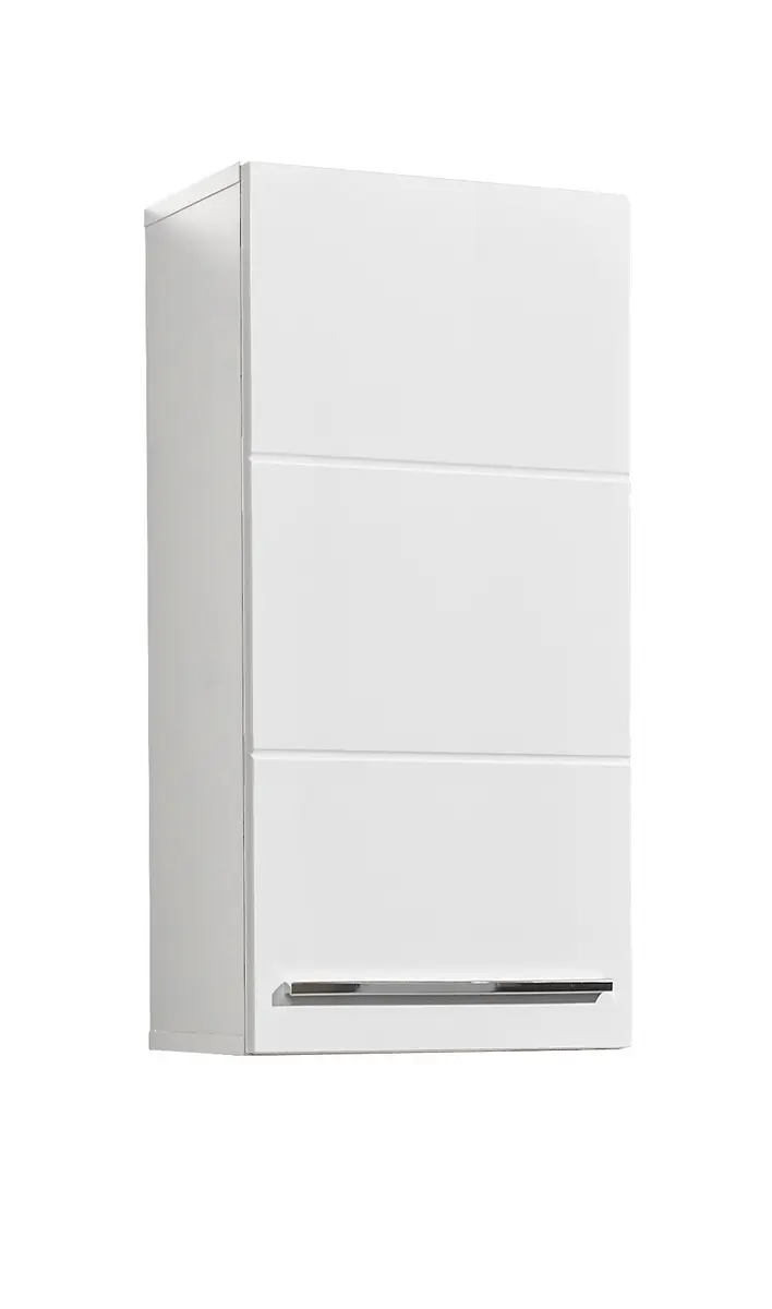 Hängeschrank- B ca. 34 cm, Weiß Matt, Weiß Hochglanz