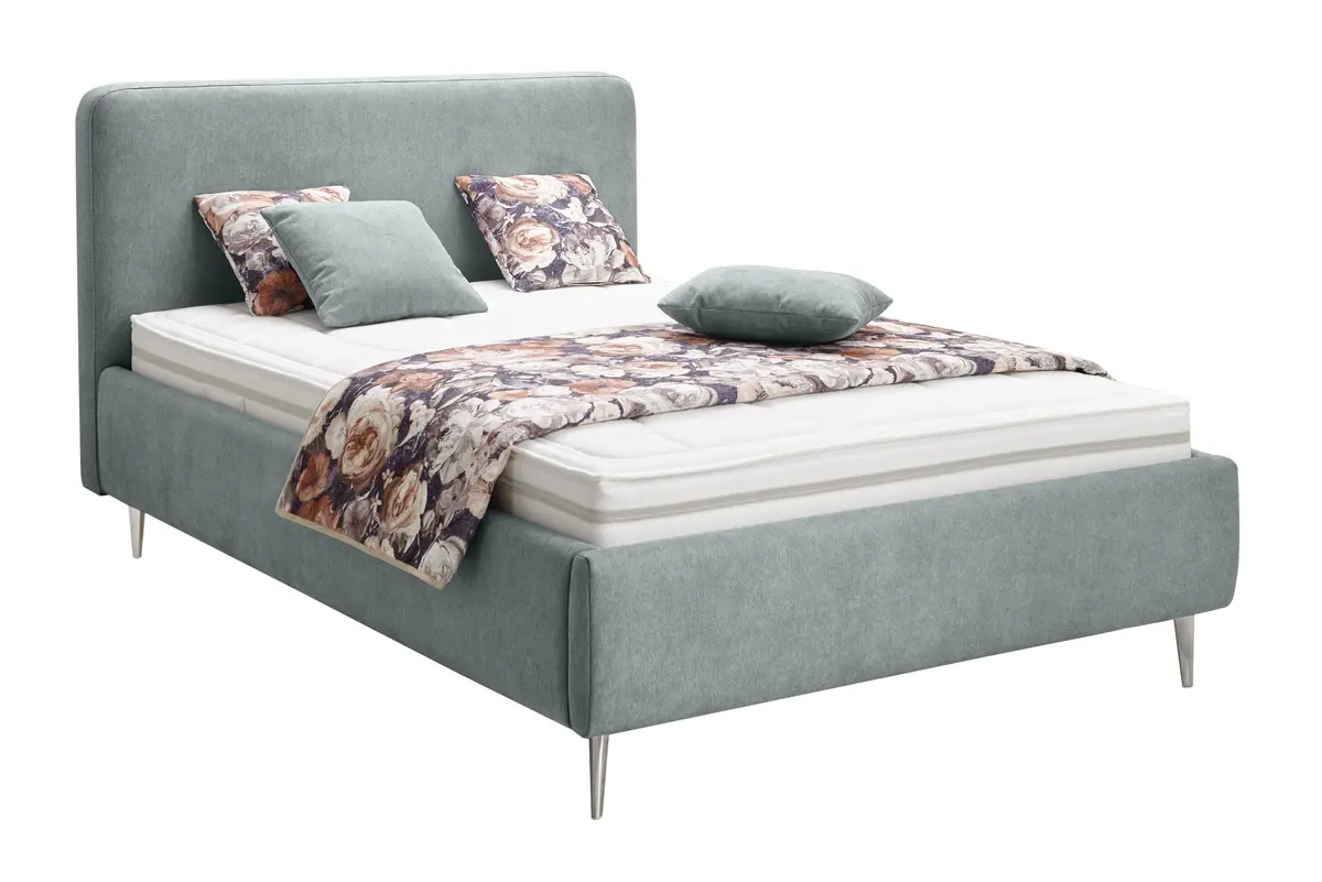 Polsterbett EM Soline - Liegefläche ca. 140x200 cm, Stoff, grau