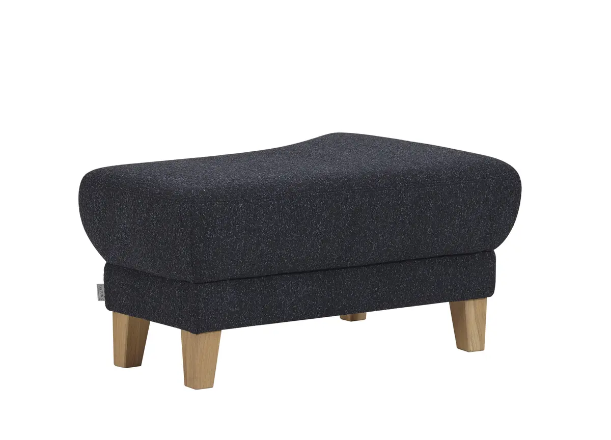 Hocker Stamford - gebogen, Links, LB ca. 89x65 cm, Stoff, Dunkelblau