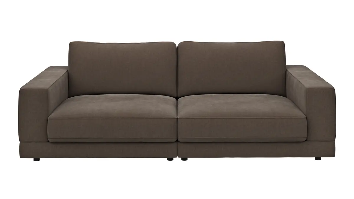 Megasofa Juni Lounge - B ca. 252 cm, Stoff, Mocca