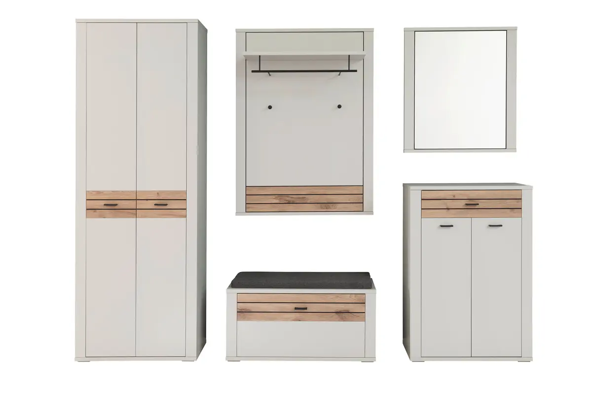 Garderoben-Kombination - Weiß, Nachbildung