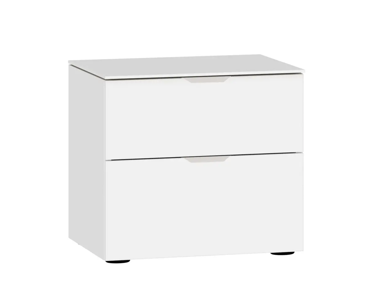 Nachtkommode JOIN IT- Glas, Cremeweiß, Weiß