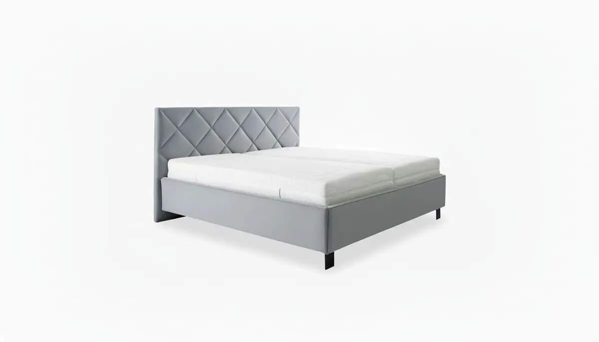 Polsterbett - Liegefläche ca. 180x200 cm, Stoff, Grau