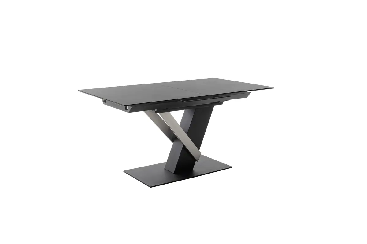 Esstisch - ausziehbar, LB ca. 160x90 cm, Keramik, Anthrazit