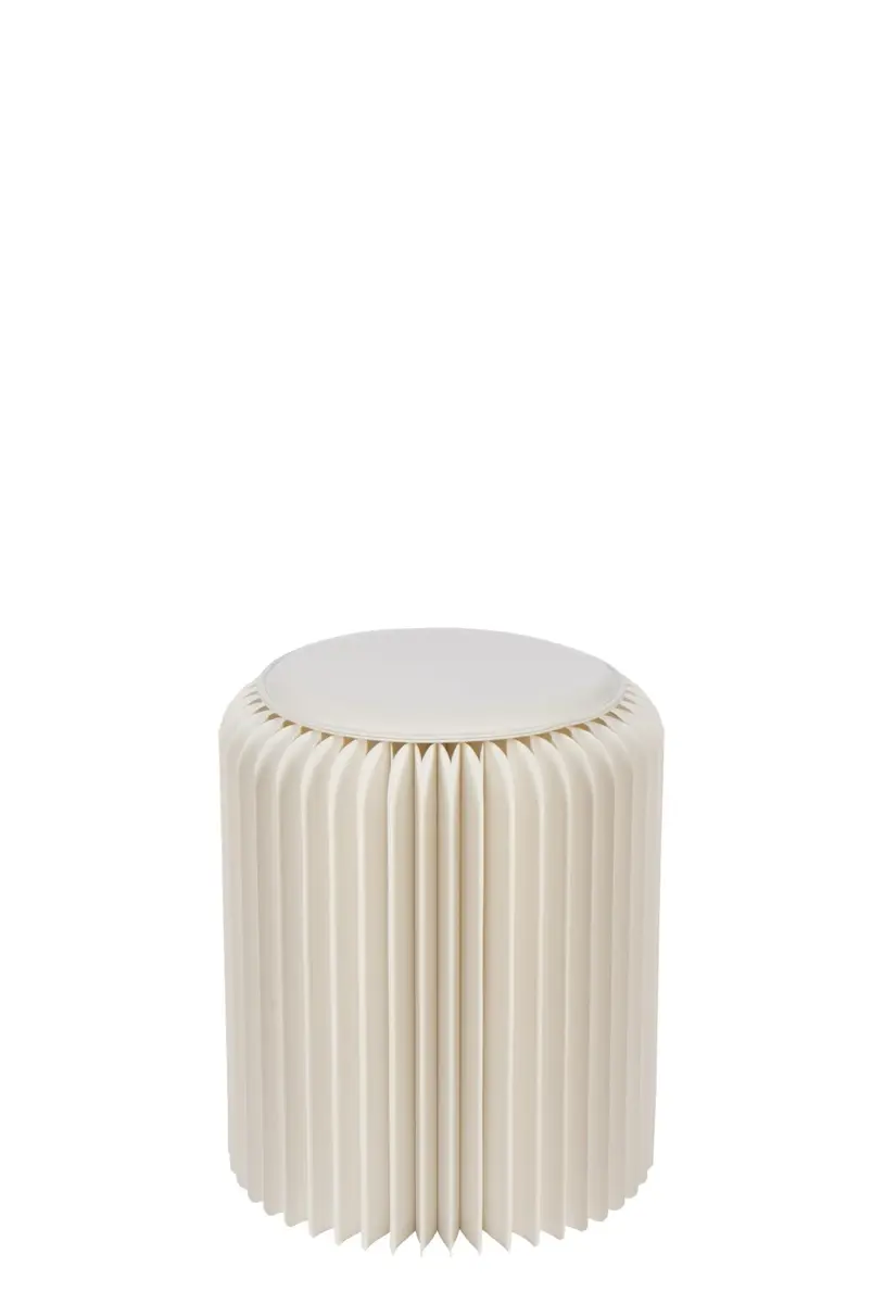 Sitzhocker - DH ca. 36x42 cm, Weiß-Creme