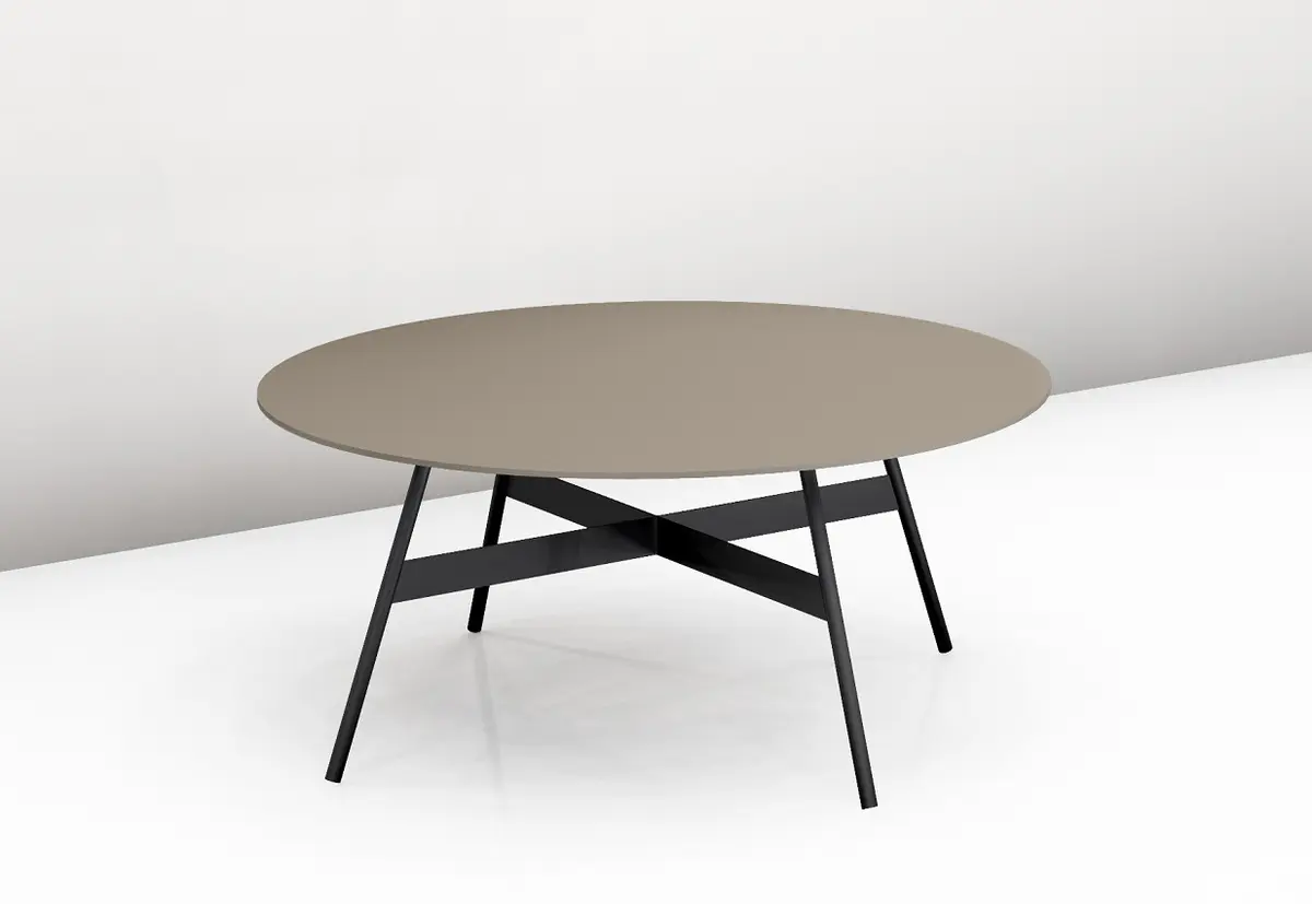 Couchtisch - LBH ca. 83x83x35 cm, ESG Taupe