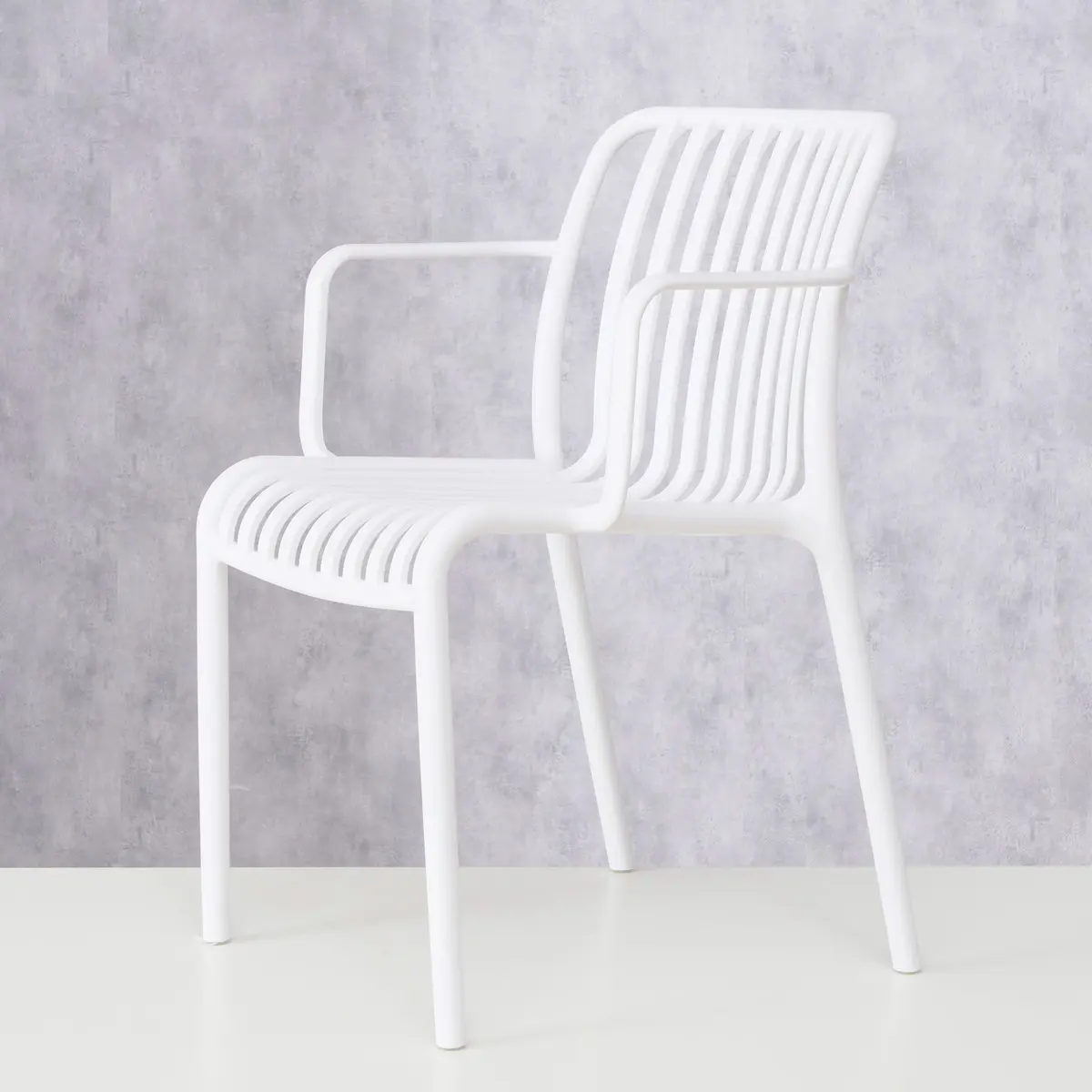 Armlehnstuhl - BHT ca. 56x79x55 cm, Weiß