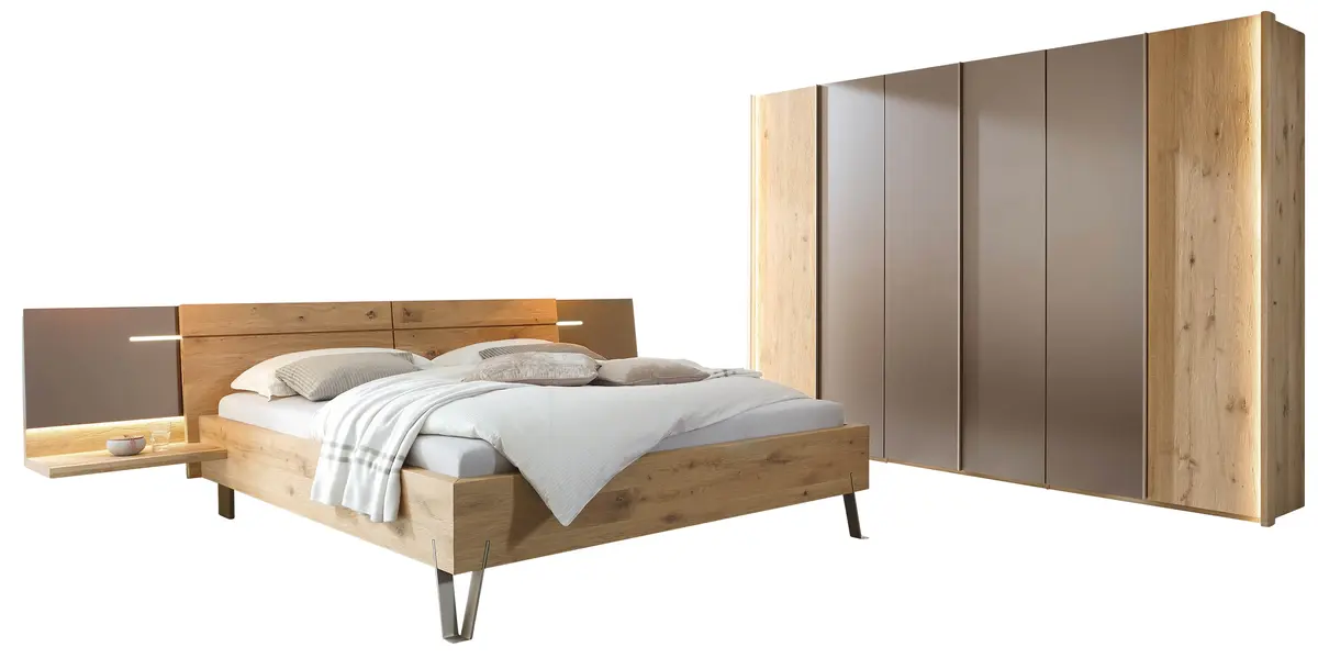 Schlafzimmer - Wildeiche, Massiv