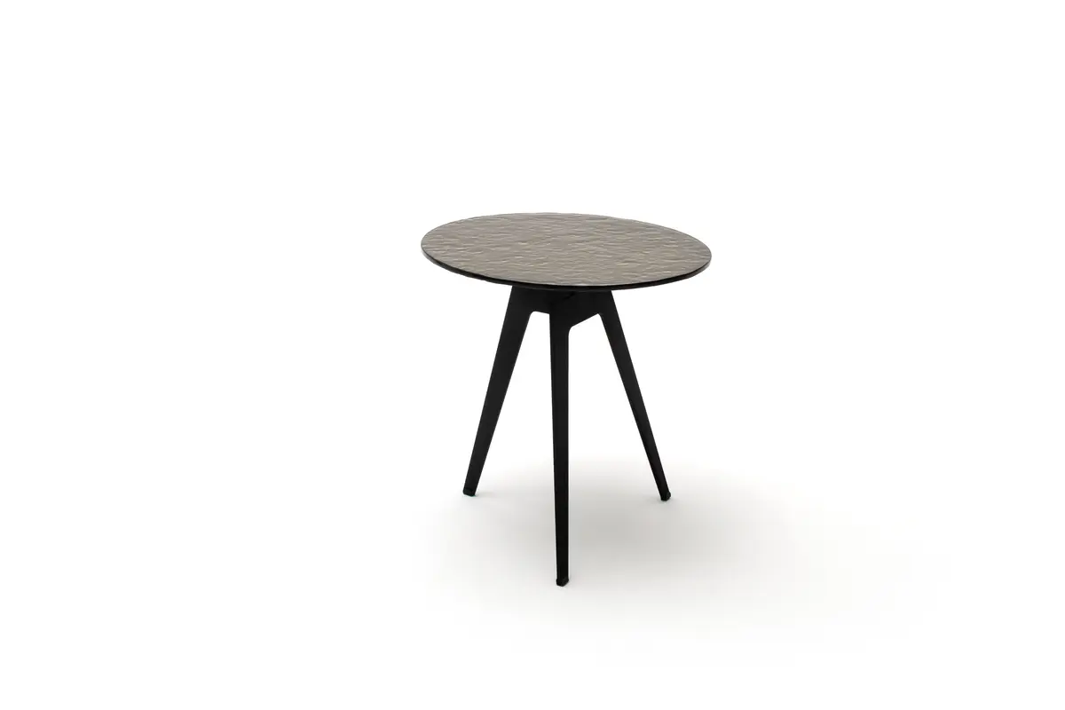 Beistelltisch Susa - DH ca. 50x50 cm, Schmelzglas, Bronze