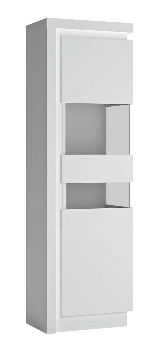 Vitrine - mit Beleuchtung, Weiß