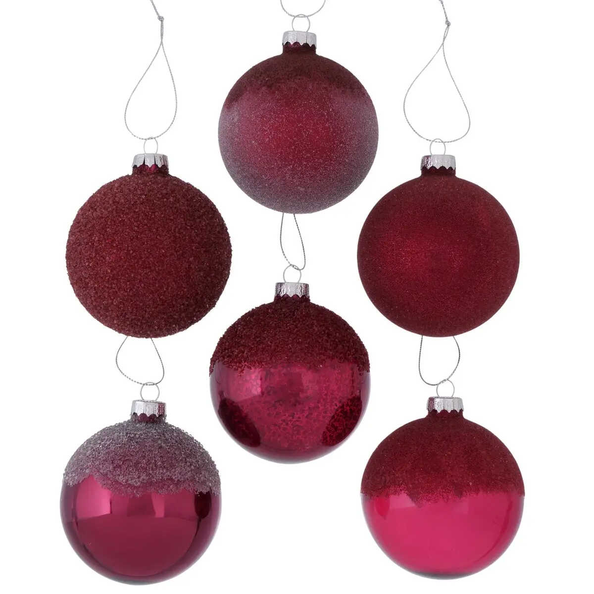 Weihnachtskugel,  Ø ca. 8 cm, Rot