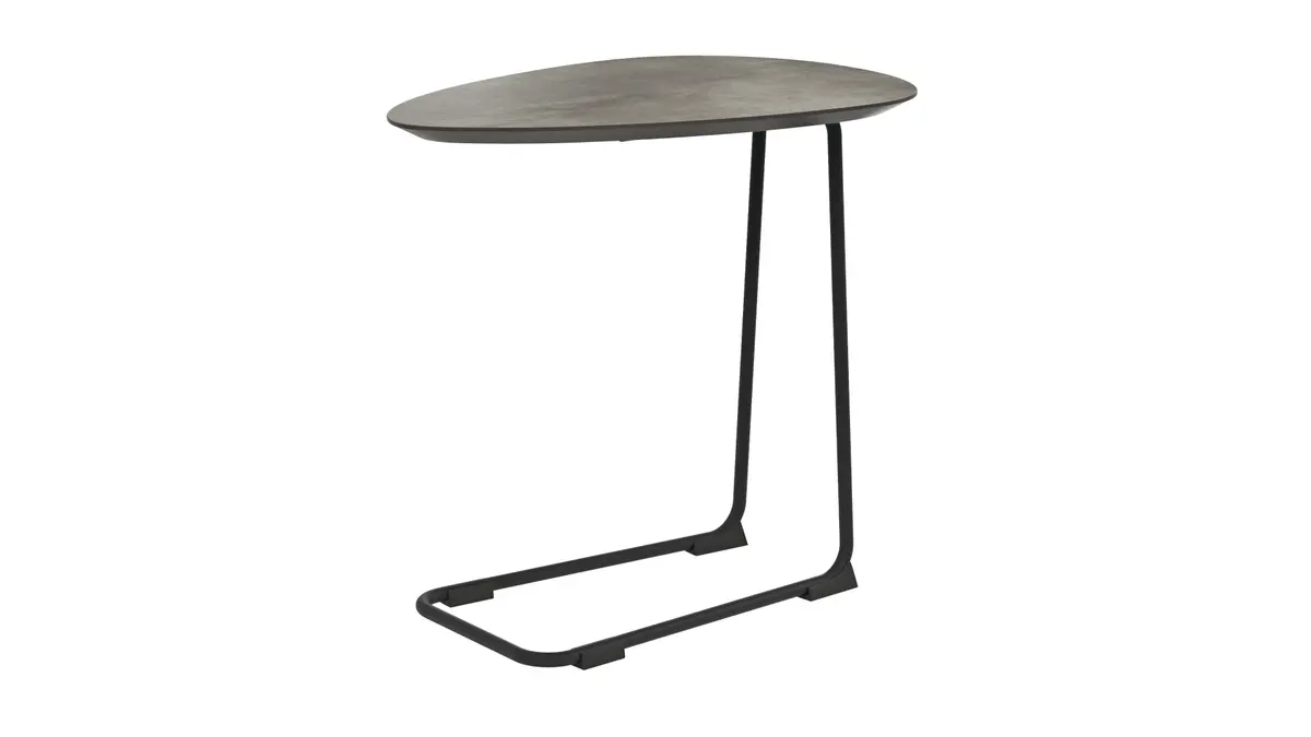 Sofatisch Fano - LBH ca. 57x39x54 cm, HPL Laminat, Graubraun