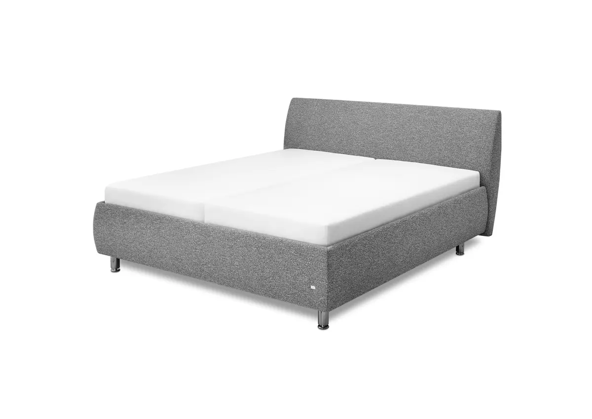 Polsterbett - Liegefläche 180x200 cm, Stoff, Anthrazit