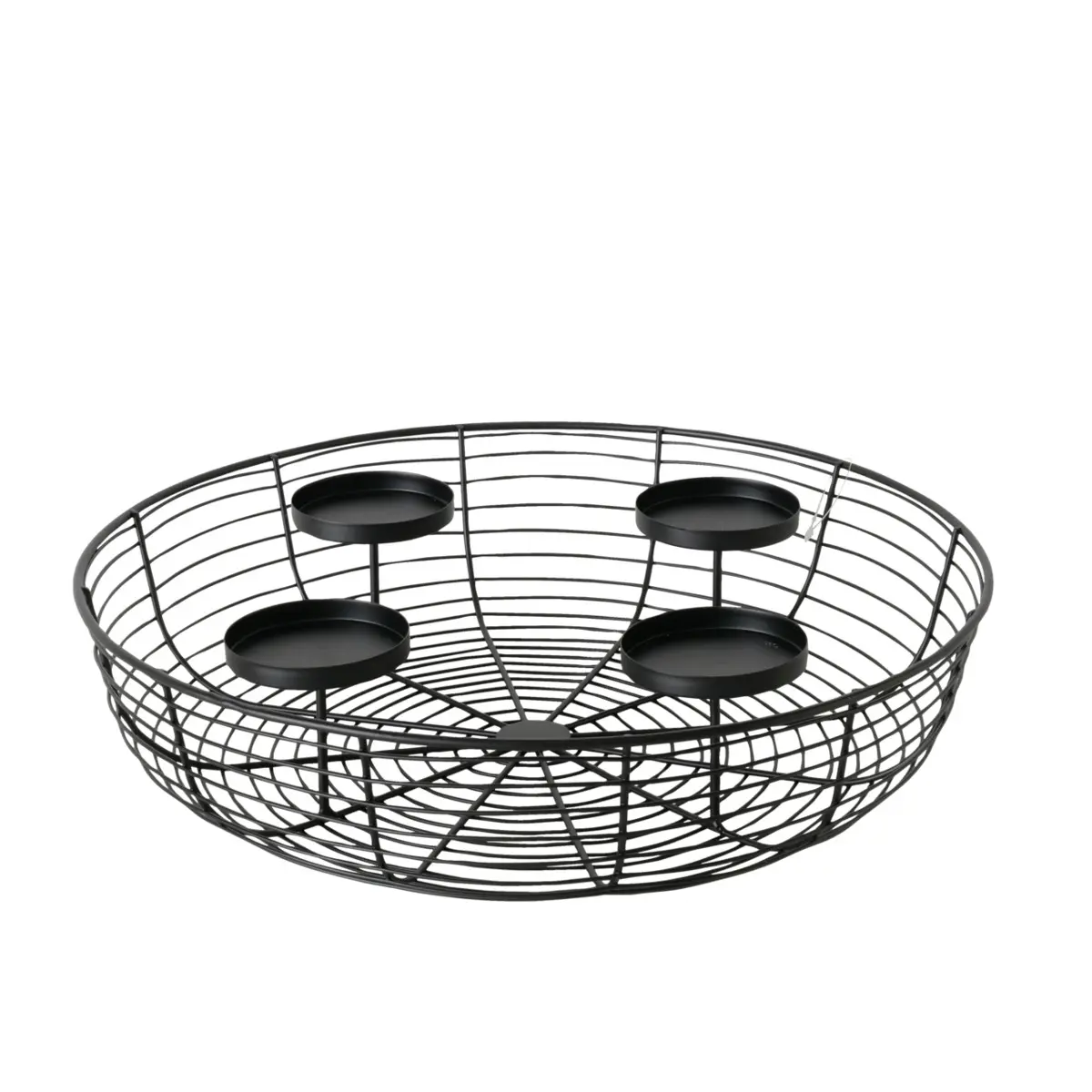 Kerzenleuchter - DH ca. 36x8 cm, Schwarz