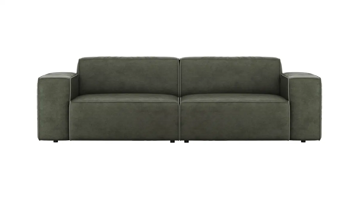 Sofa Elementos - 3 Sitzer, Stoff, Olive