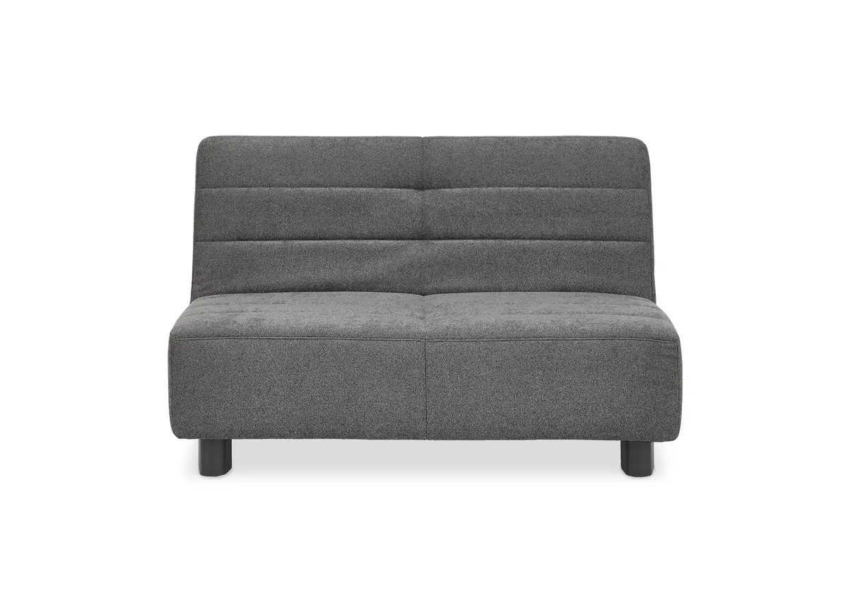  Faltsofa Easy - 2-Sitzer ohne Armlehne, ca. 140 cm inkl. Schlaffunktion, Stoff,  Dunkelgrau