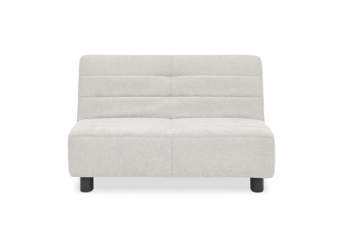  Faltsofa Easy - 2-Sitzer ohne Armlehne, ca. 140 cm inkl. Schlaffunktion, Stoff, Creme