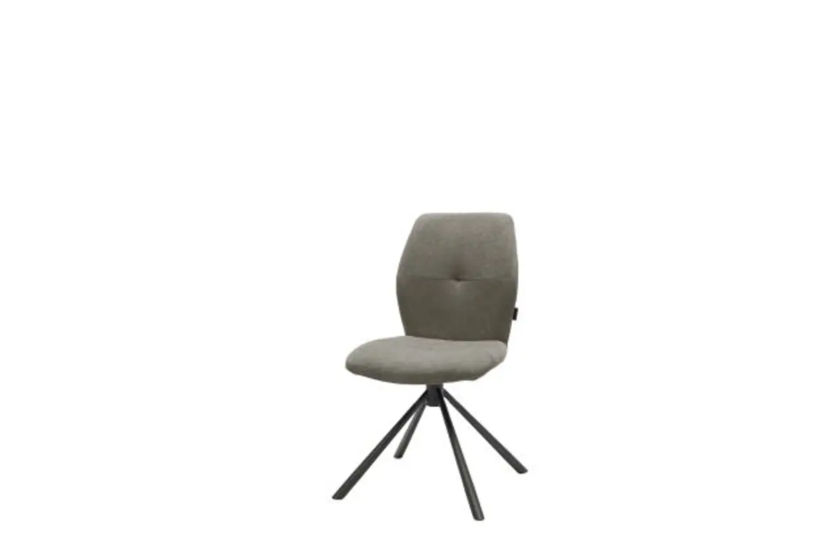 Stuhl MANOA - drehbar, Stoff, Dunkelgrau