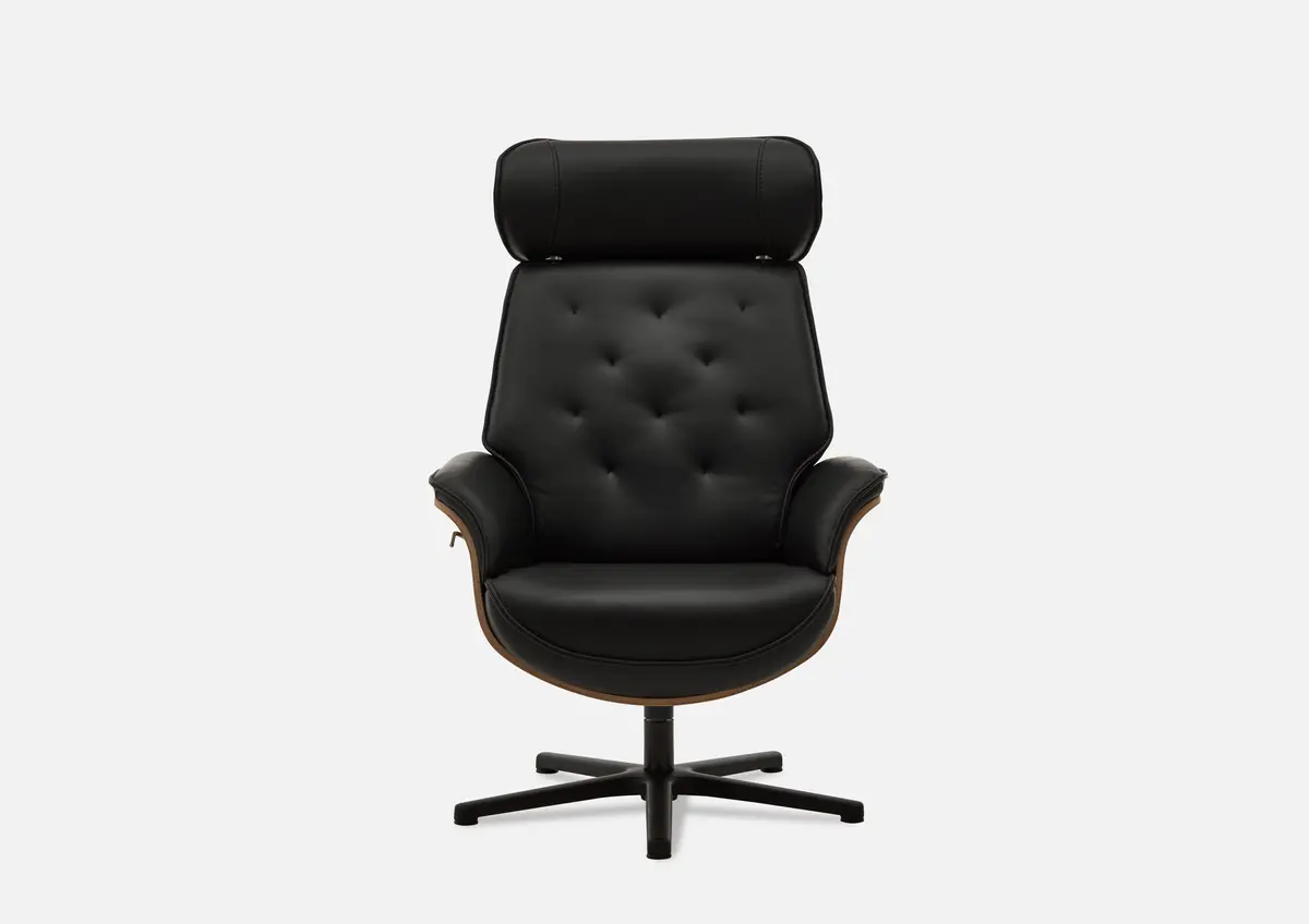 Relaxsessel - Leder, Schwarz