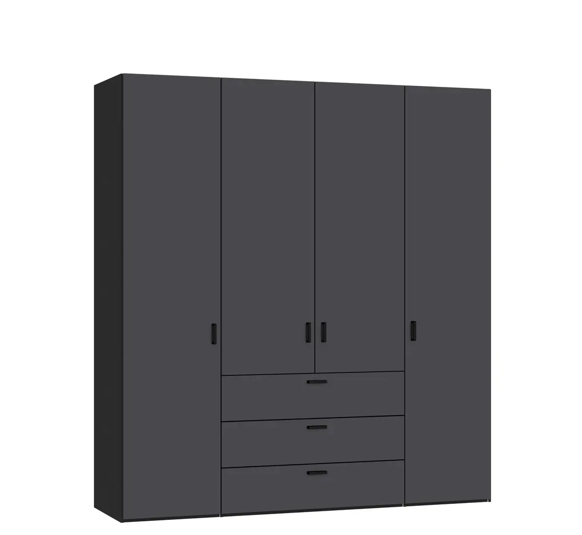 Drehtürenschrank JOIN IT- B ca. 202 cm, Schwarz, Anthrazit