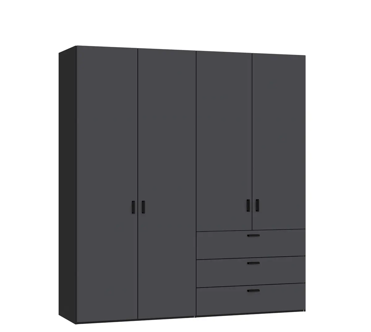 Drehtürenschrank JOIN IT- B ca. 202 cm, Schwarz, Anthrazit