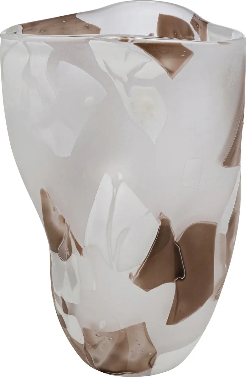 Vase- BHT ca. 19x29x17 cm, Glas, Braun