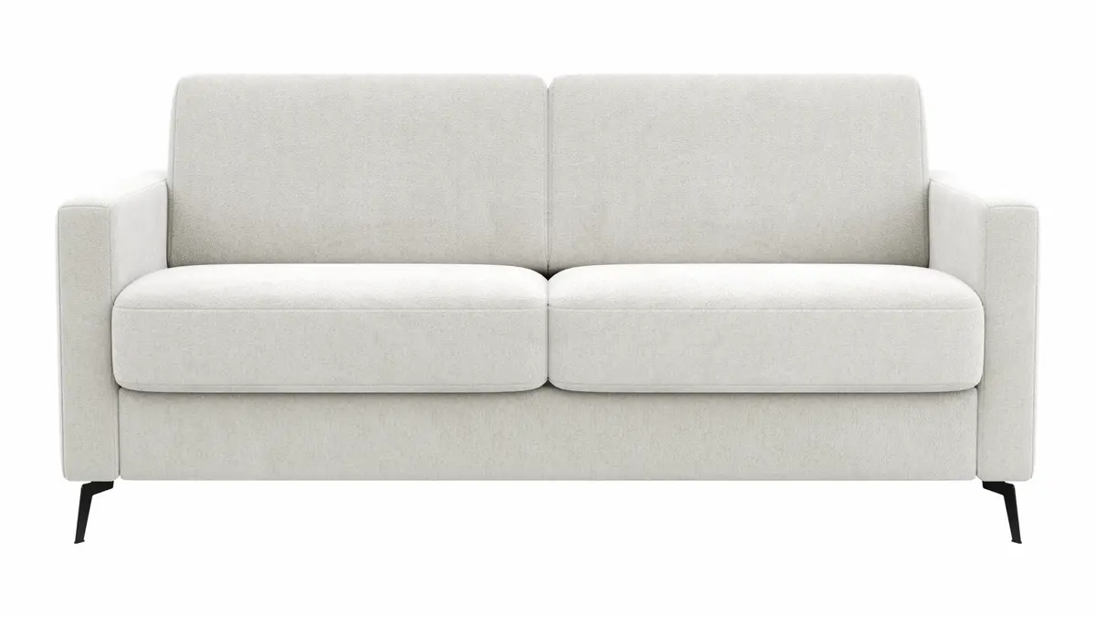 Schlafsofa Laredo - 2,5-Sitzer inkl. Schlaffunktion, Stoff, Offwhite