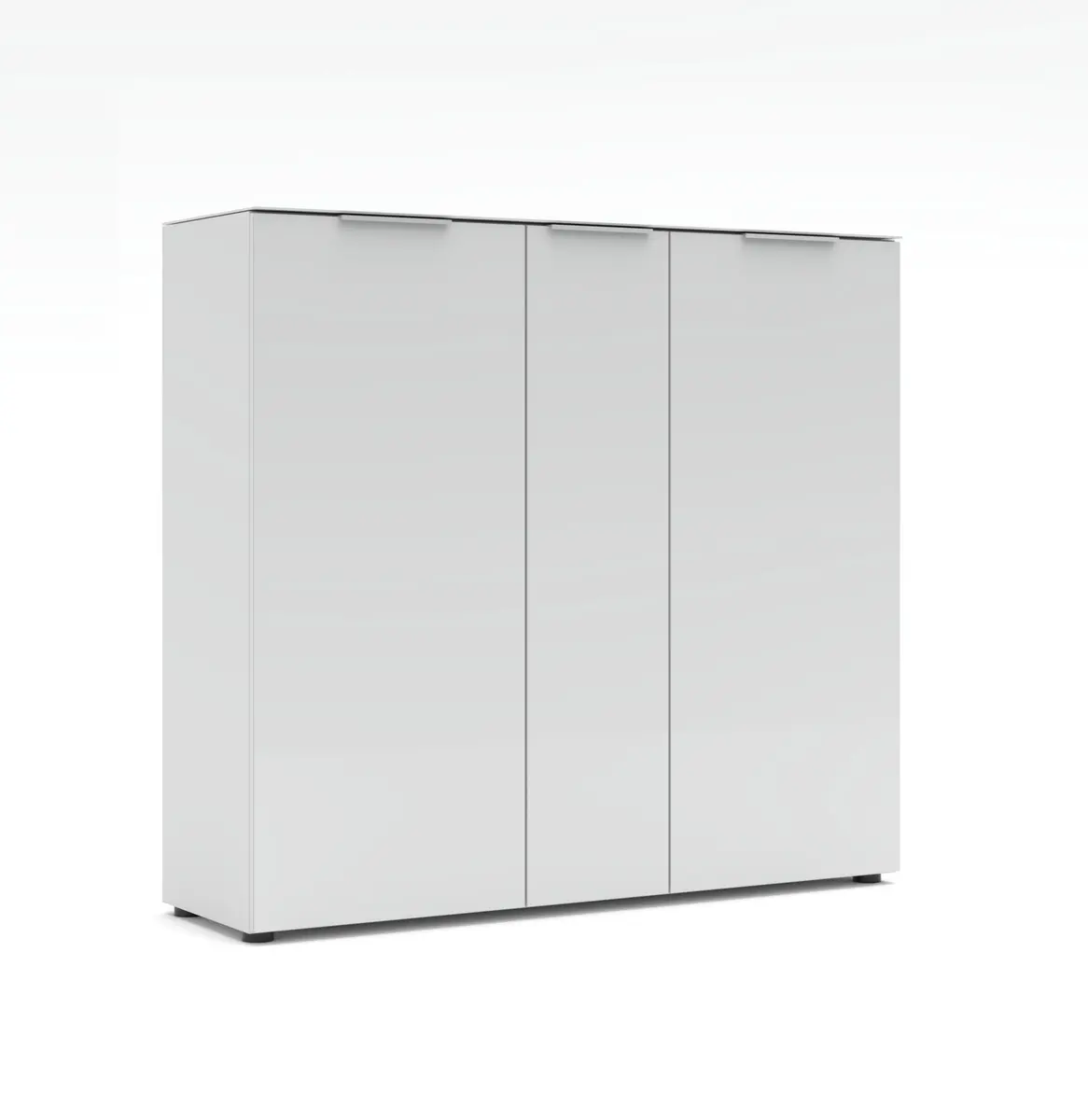 Schuhschrank - B ca. 136 cm, Weiß