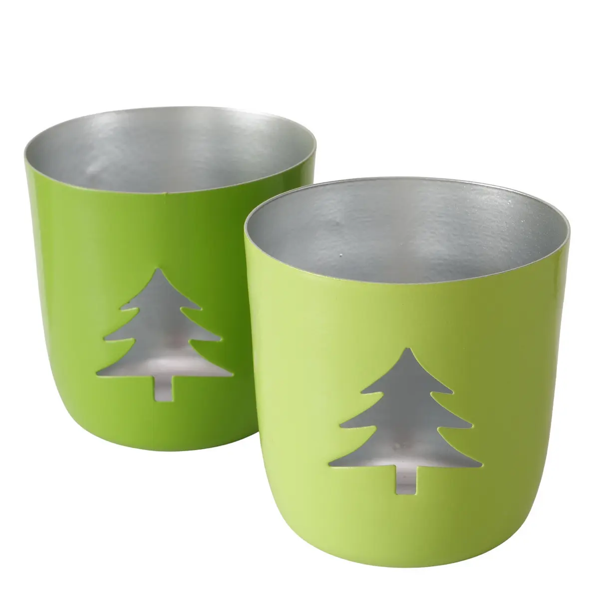 Windlicht - HØ ca. 8x8 cm, Grün