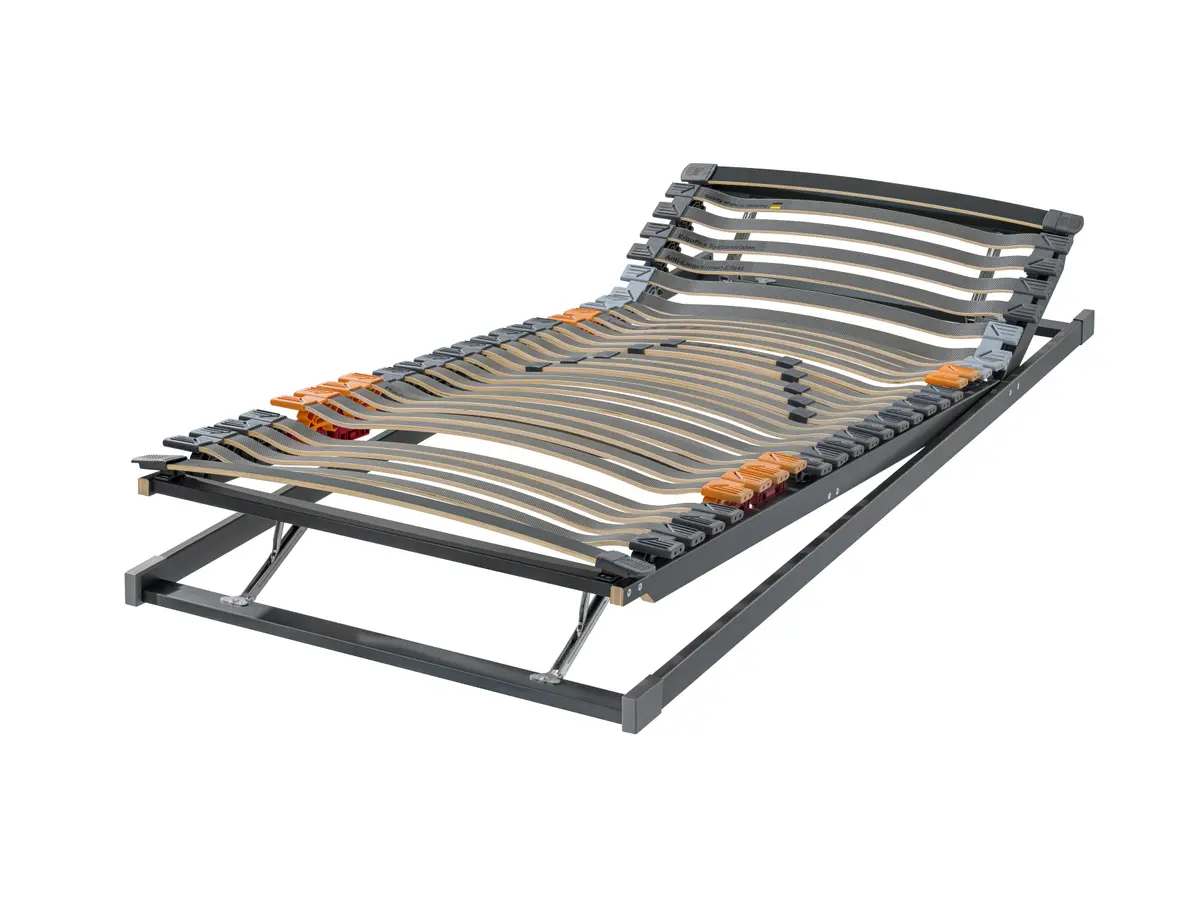 Federholzrahmen - Liegefläche ca. 90x200 cm, Kopf- u. Fußteil indiv. einstellbar