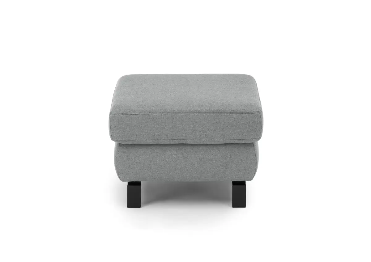 Hocker CALM PLUS 2.0 - BL ca. 66x66 cm, Stoff, Silbergrau