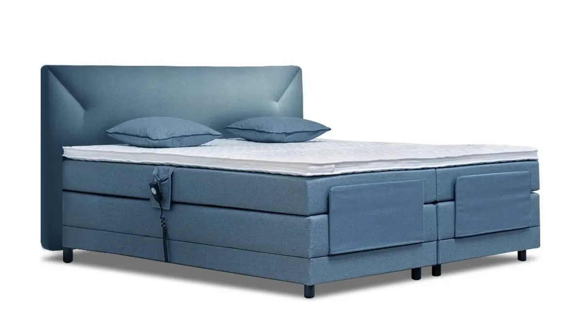 Boxspringbett - Liegefläche 180x200 cm, Hellblau