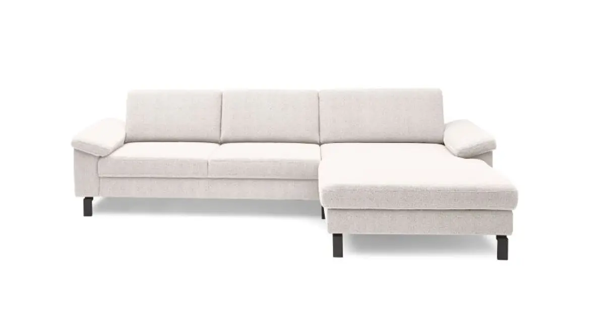 Ecksofa CALM Move - 2,5-Sitzer, Ecke rechts, Microfaser, Creme