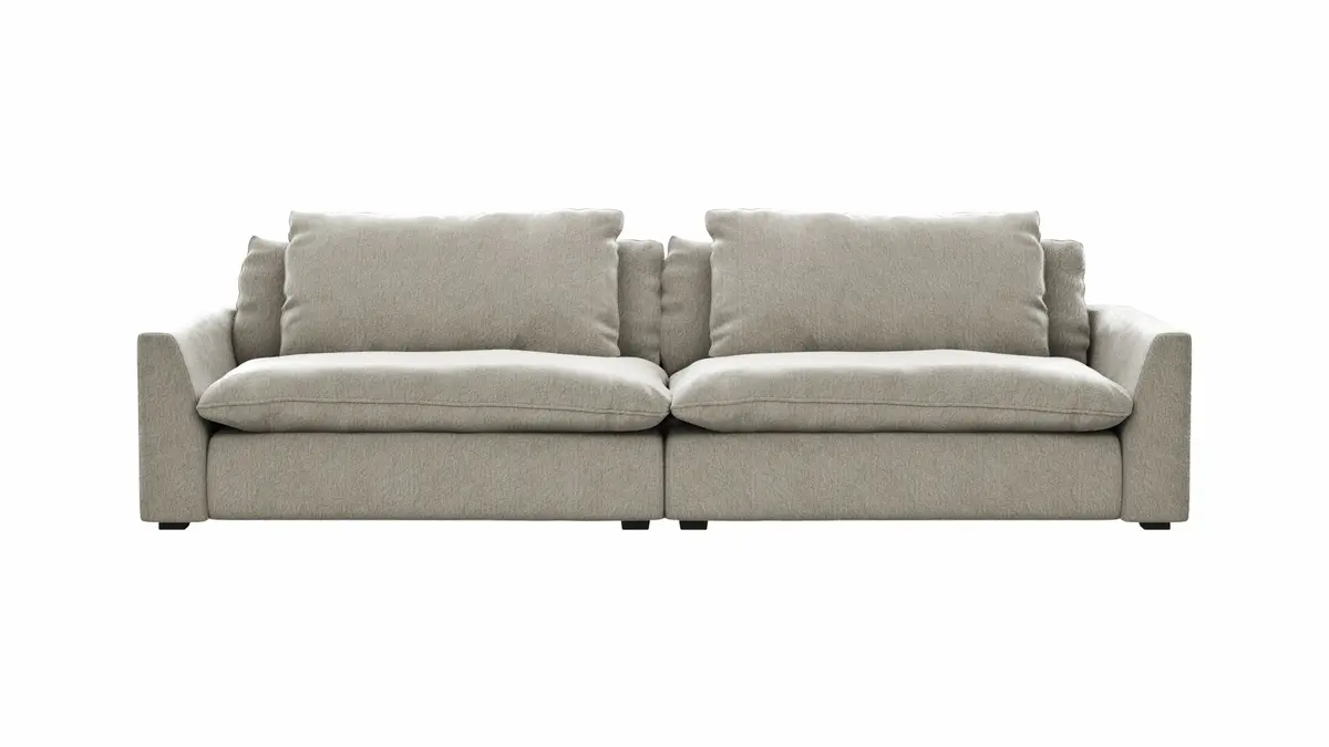 Sofa Ulf - 3,5-Sitzer, Stoff, Beige