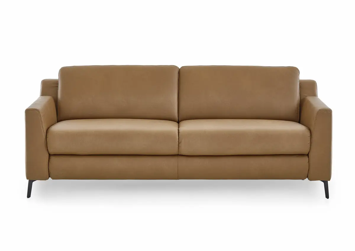Sofa - 2,5-Sitzer, Leder, Braun