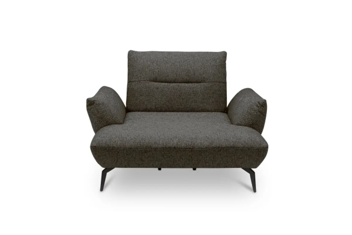Sessel PAYTON - Loveseat inkl. Rückenneigung, Stoff, Braun