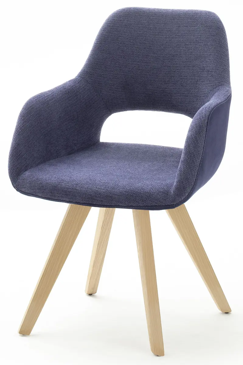 Armlehnenstuhl MACIE - Stoff, Blau