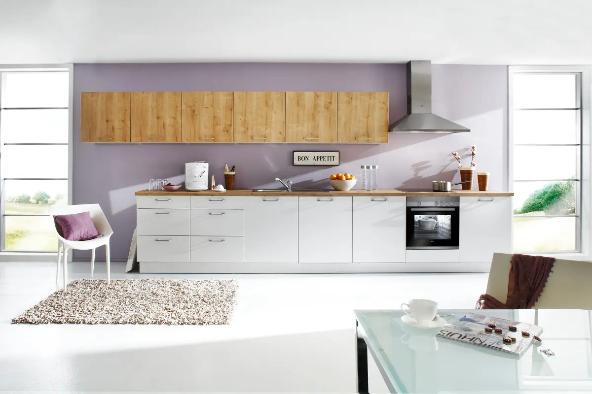 Küchenzeilen 40.100 4 425, Uni weiß