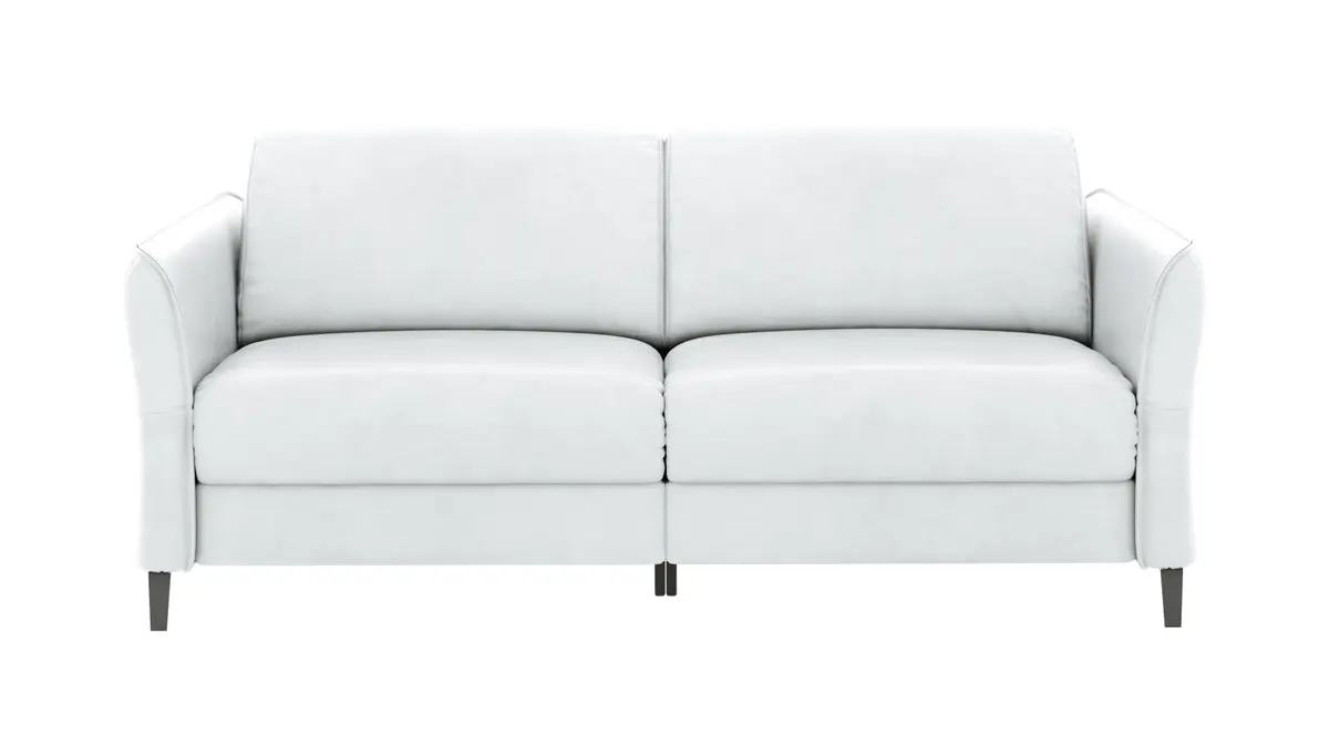 Sofa Mendoza - 2,5-Sitzer, Relaxfunktion (motorisch), Armlehne verstellbar, Leder, Eisblau