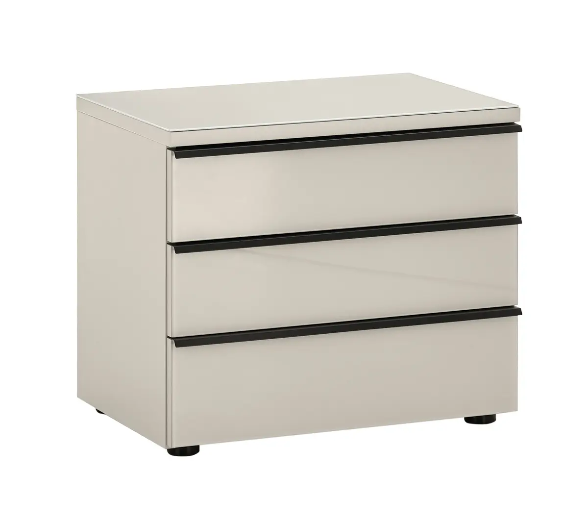 Nachtkonsole - mit 3 Schubkästen, Sandglas, Sand Dekor