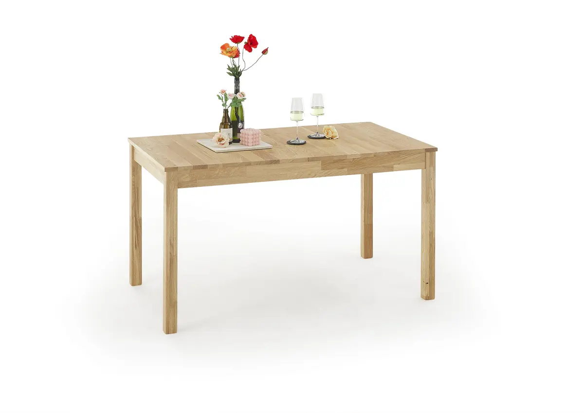 Esstisch- LB ca. 140-180x80 cm, Ausziehbar, Eiche, Massiv, Geölt