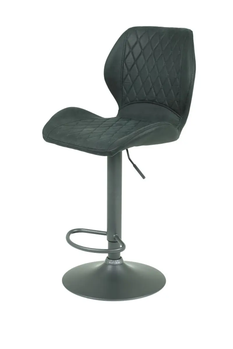 Barhocker - höhenverstellbar, Stoff, Anthrazit